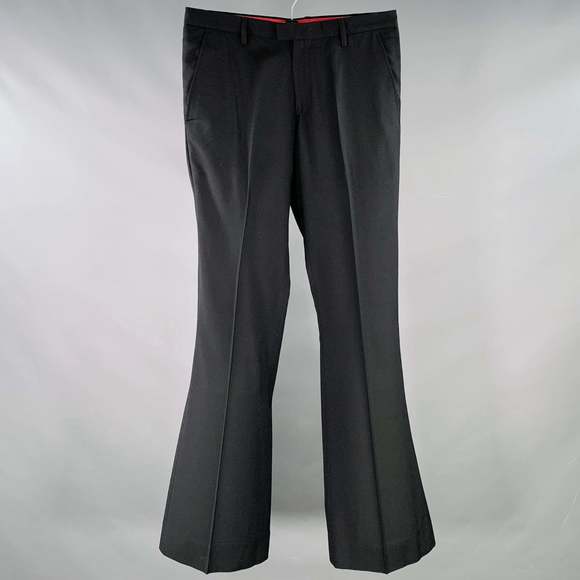 J. LINDEBERG Other - J. LINDEBERG Black Wool Flat Front Dress Pants